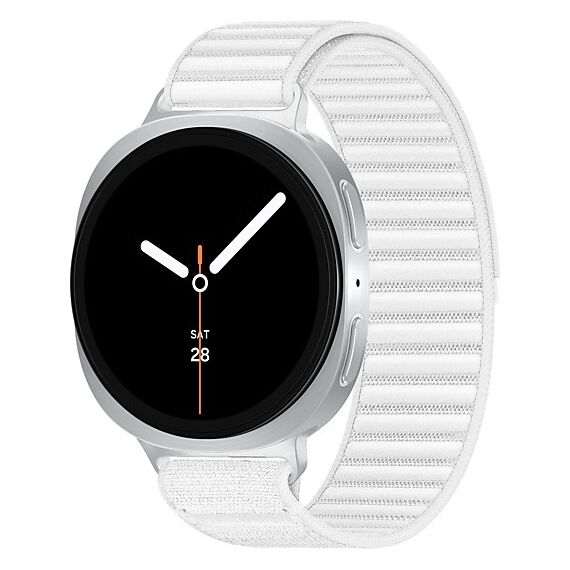Galaxy Watch8 | 44 мм | 4G LTE | Silver | Fabric/White | S/M, Размер ремешка : S/M, Тип ремешка : Fabric, Размер корпуса : 44 мм, Подключение часов : Bluetooth / Wi-Fi + 4G LTE, Цвет ремешка: White, Цвет: Silver